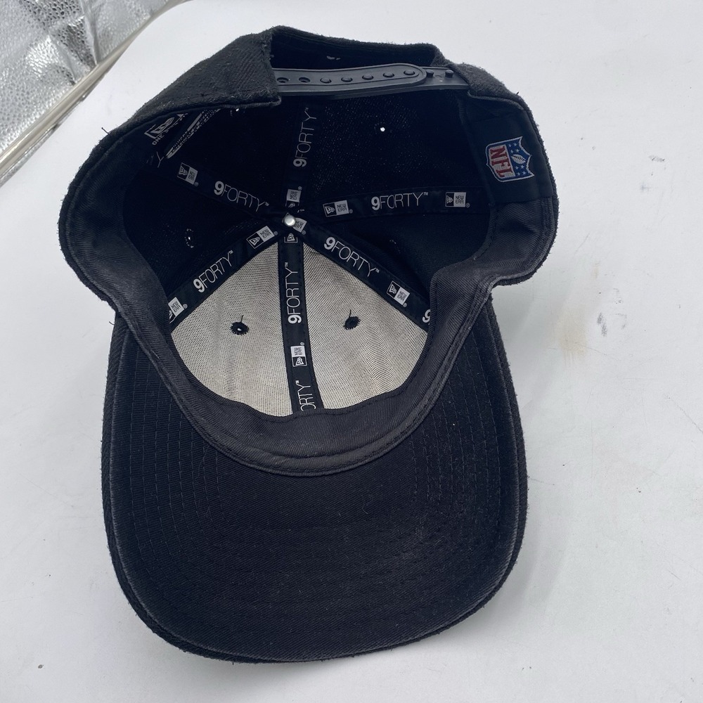 New Orleans Saints Hat Blackout New Era 9Forty SnapBack Black Cleaned - Picture 8 of 12